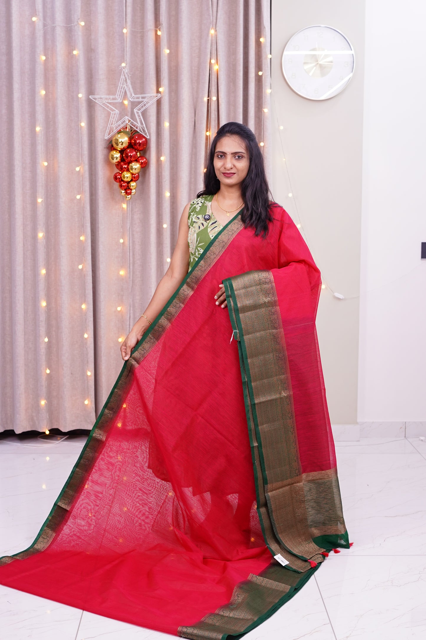🌟🌟BANARASI BORDER SEMI JUTE SAREE 🌟🌟