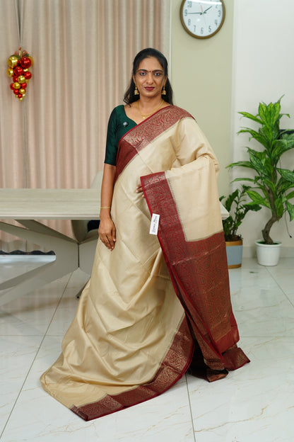 SEMI CHANDERI SILK SAREE