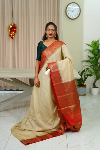 SEMI CHANDERI SILK SAREE