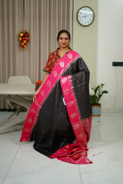 CHANDERI CHECK BANARASI SAREE