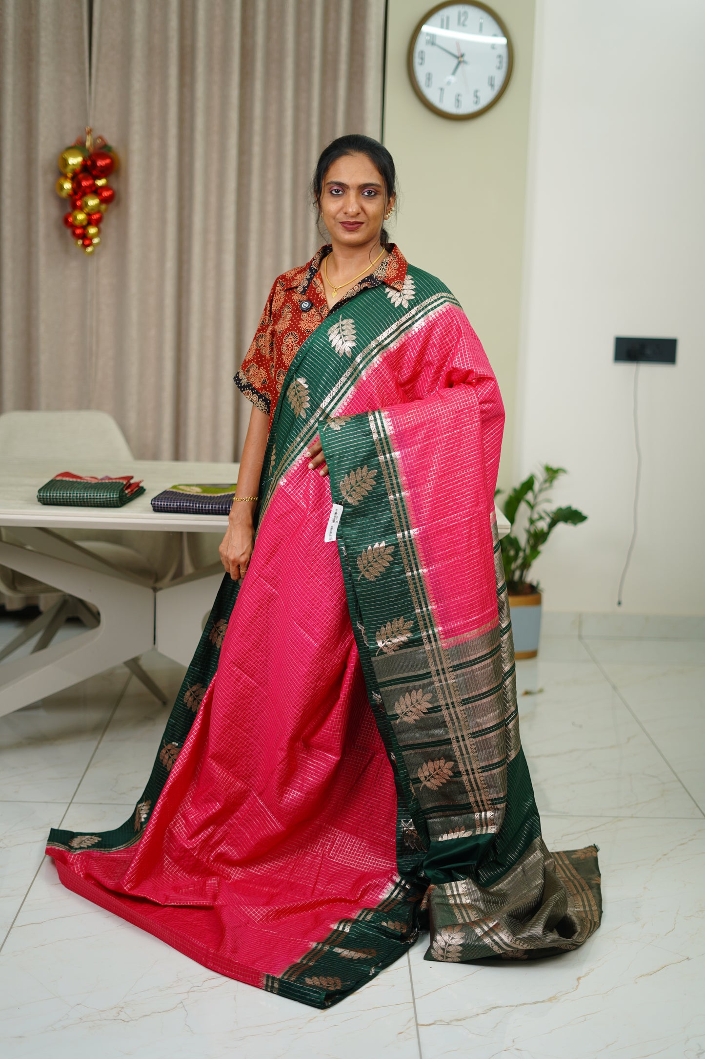 CHANDERI CHECK BANARASI SAREE