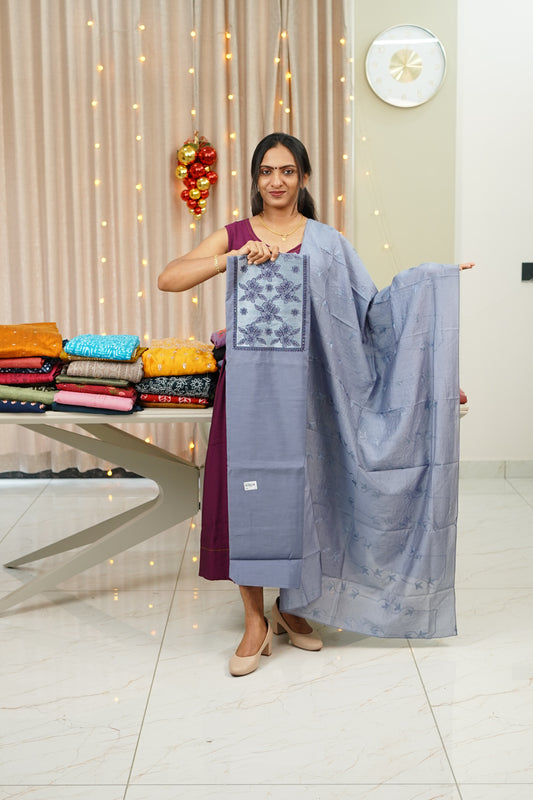 EMBROIDERY DETAILED   UNSTICHED SALWAR SET