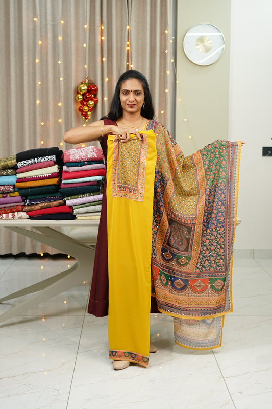 GEORGETTE PAKISTANI DETAILED  UNSTITCHED SALWAR SUIT