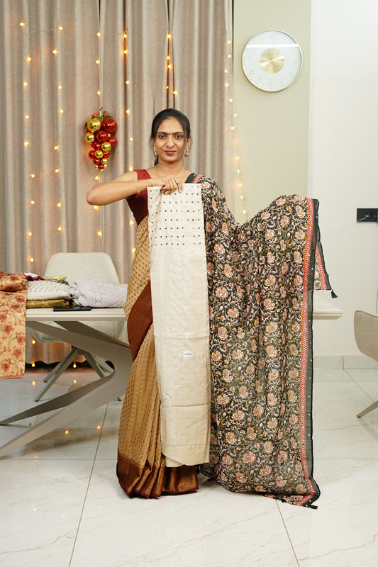 VICHITRA SILK   UNSTICHED SALWAR  SET