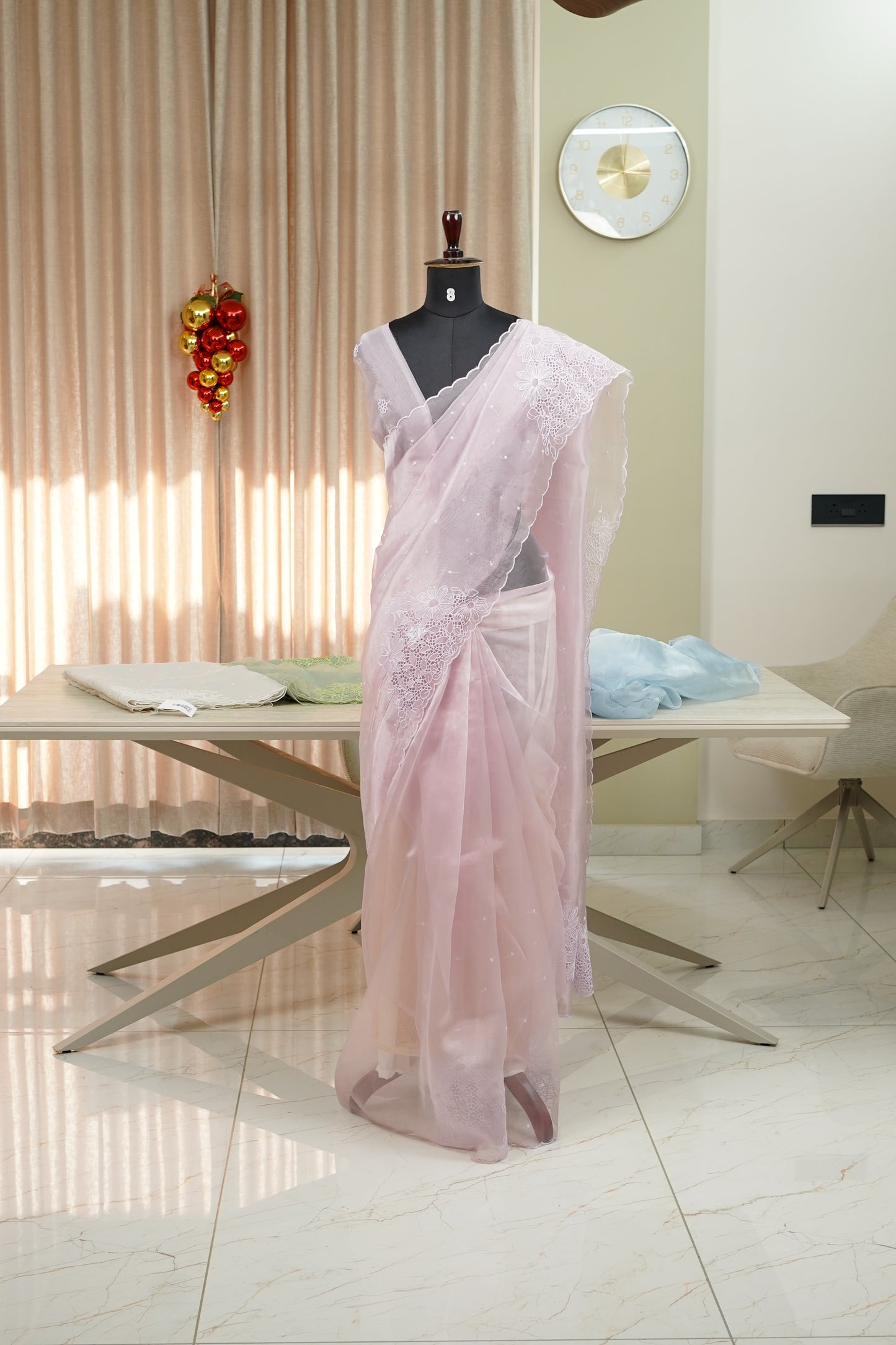 CUTWORK ORGANZA SAREE