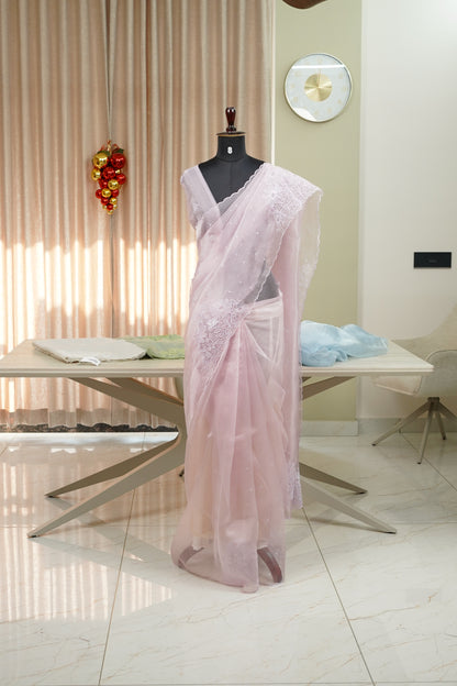 CUTWORK ORGANZA SAREE