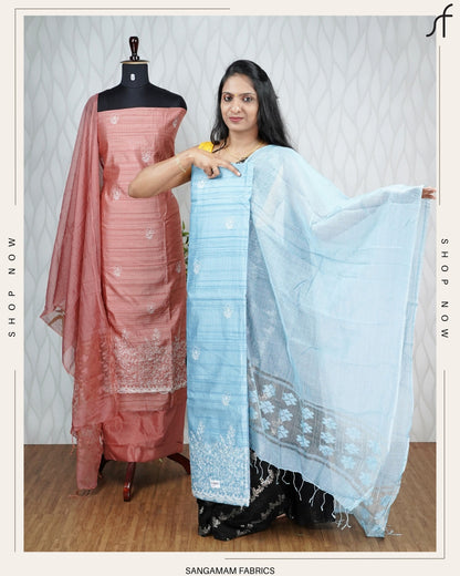 SEMI JUTE EMBROIDERY SALWAR SUIT