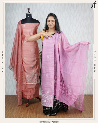 SEMI JUTE EMBROIDERY SALWAR SUIT