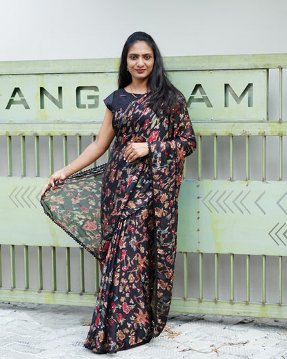 FLORAL PRINTED SAREE