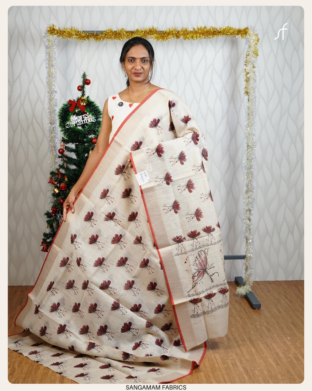 COTTON SILK FLORAL  SAREE