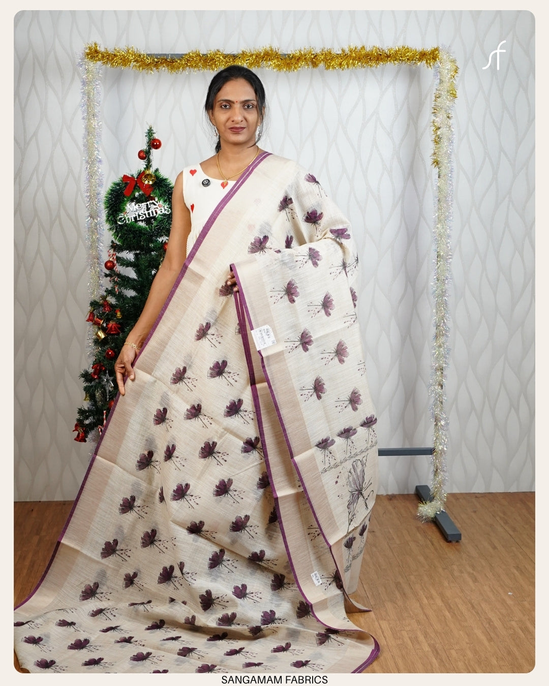 COTTON SILK FLORAL  SAREE