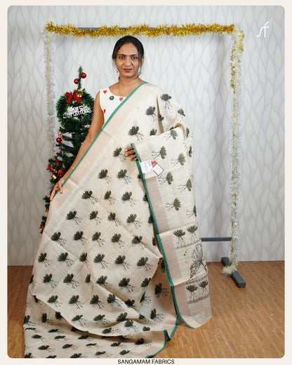 COTTON SILK FLORAL  SAREE