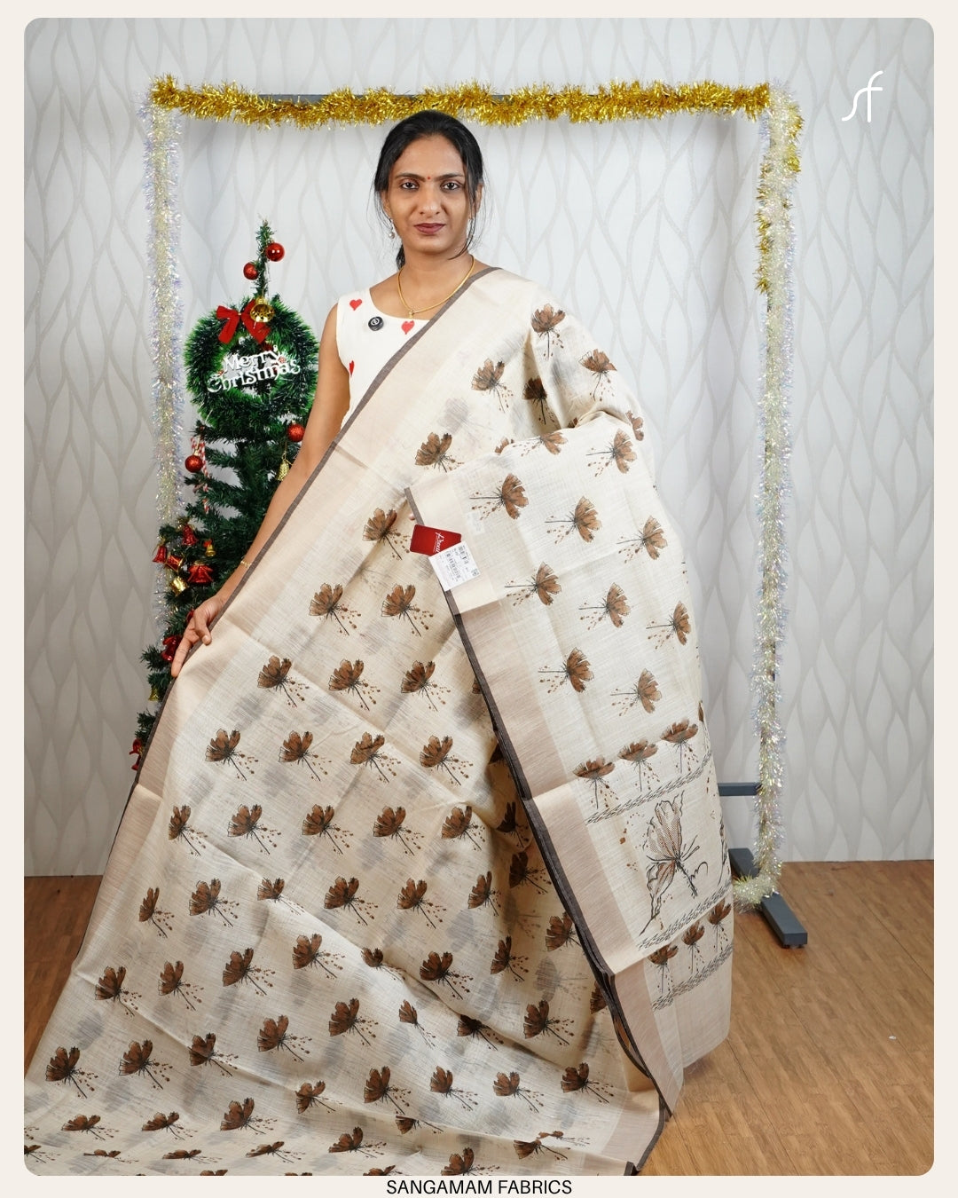 COTTON SILK FLORAL  SAREE