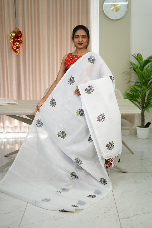 NET COTTA SAREE