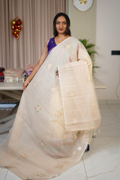 NET COTTA SAREE