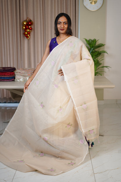 NET COTTA SAREE