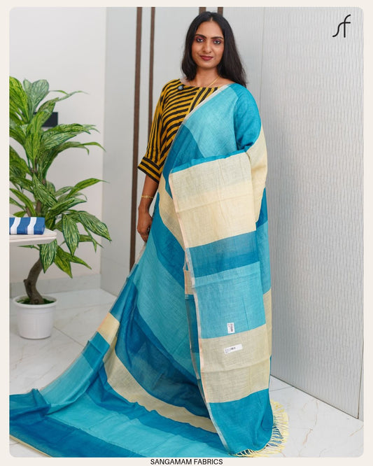 SEMI LINEN SAREE
